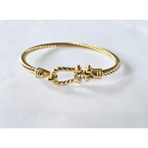 Stainless Steel Gold Bangle Bracelet New